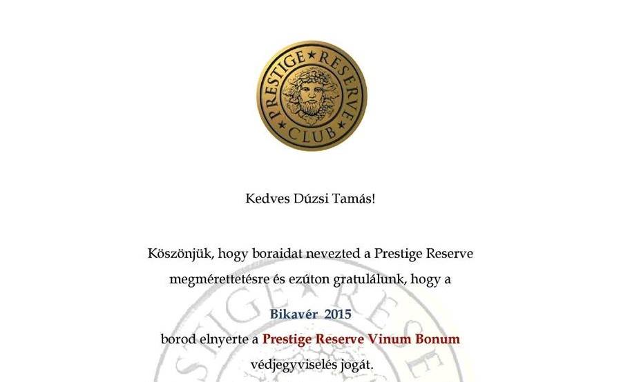 Prestige Reserve Vinum Bonum
